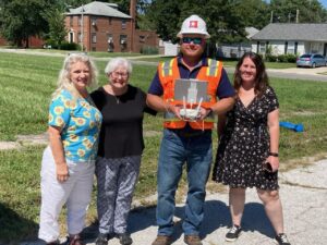We got to meet Reggie from Holland Construction this afternoon when he came out to take drone footage of the building site.